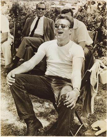 (JAMES DEAN) An obsessive collection of more than 130 photographs assembled by a die-hard Dean fan, Shirley Dormann, including souvenir